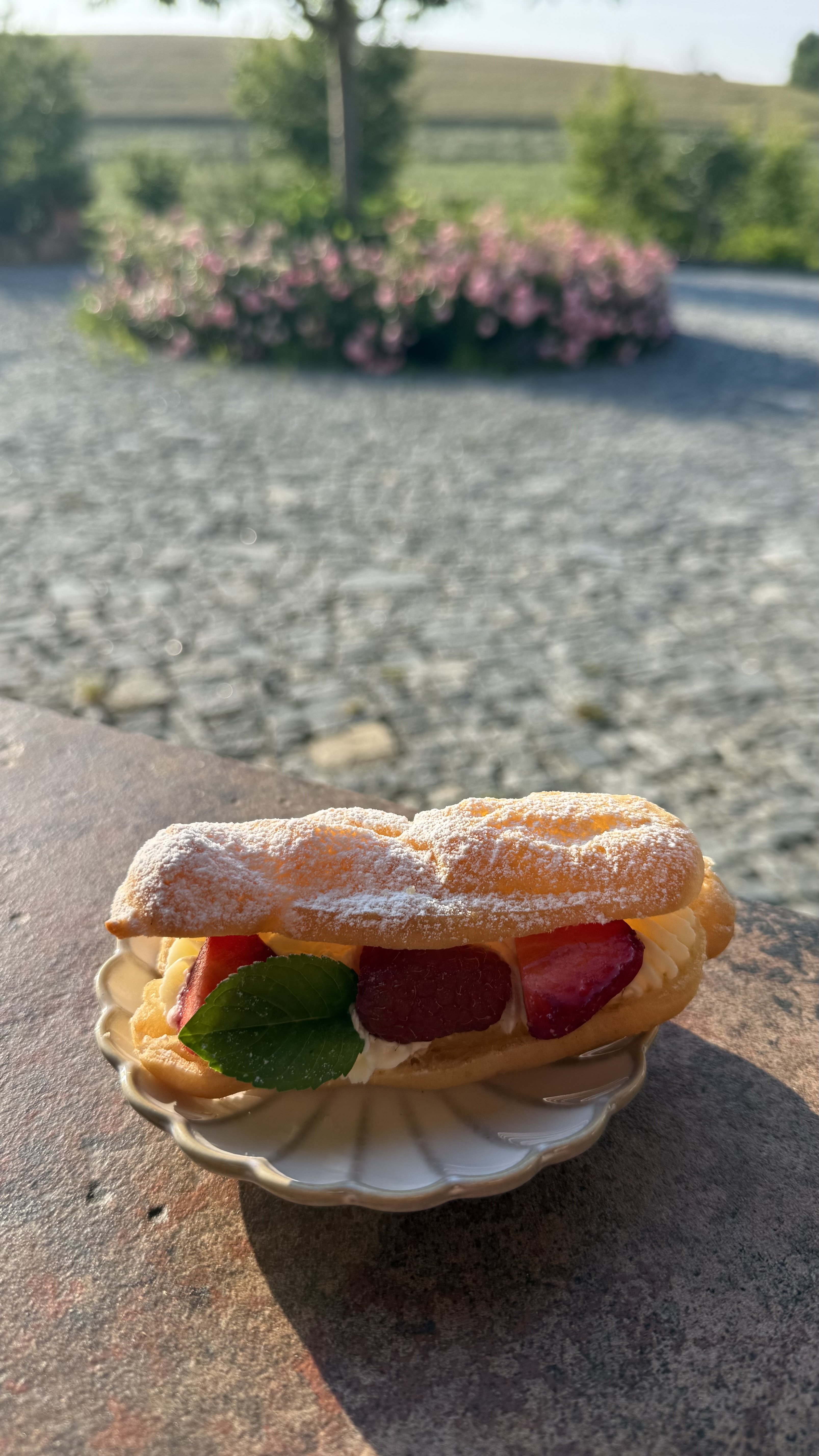 Ovocný éclair s krémem